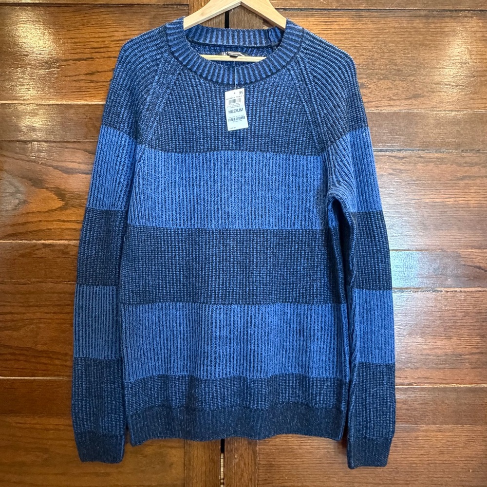 NWT Inc international concepts medium Striped Sweater cotton blend oversized